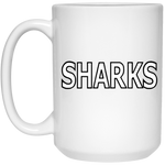L SHARKS WHITE M